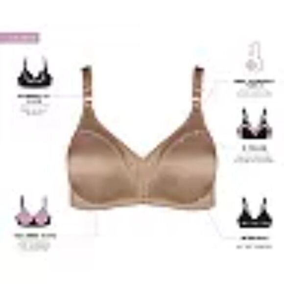 Bali Double Support Comfort U Wireless Full Figure Bra 3820 NWOT - Picture 11 of 14